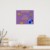 クラスルームのポスター – ライブラリルール ポスター (キッチン)