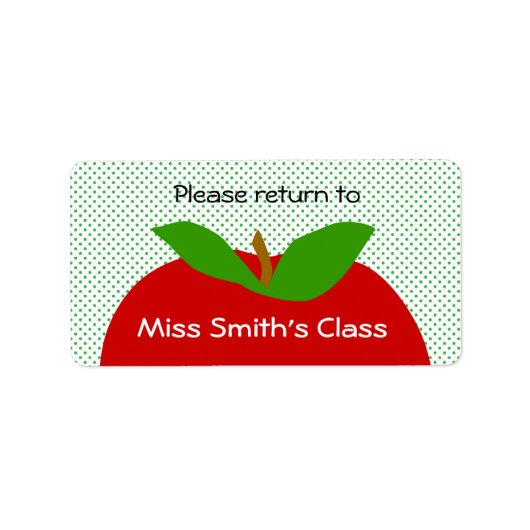 クラスルームのラベルを返す – リンゴ ラベル (正面)