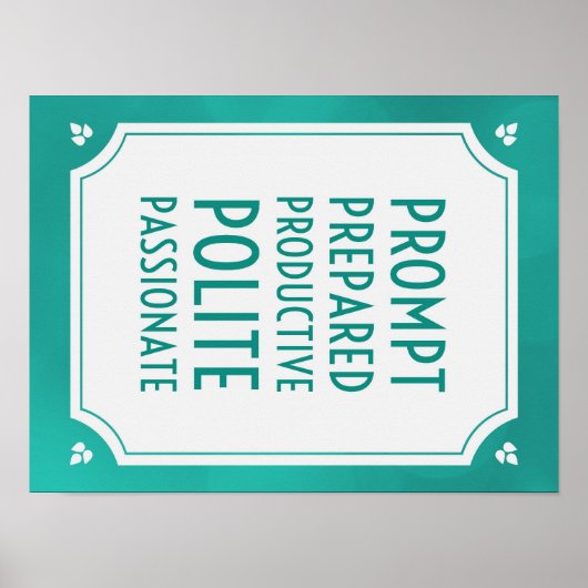 クラスルーム規則ポスター ポスター (正面)