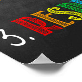 クラスルーム規則レインボーポスター ポスター (角)