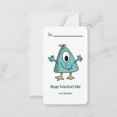 クラスルーム ハッピー バレンタイン デー モンスター ノートカード (正面)