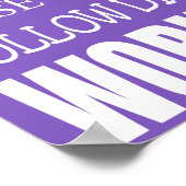 クラスルーム・ルール・ポスター（紫）、12インチ×36インチ ポスター (角)