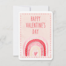 クラスルームValentinesキッズピンクレインボーハート