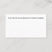 クラスロックスミス名刺デザイン 名刺 (裏面)