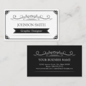 クラスヴィンテージフレームシンプル-エレガント 名刺 (正面/裏面)