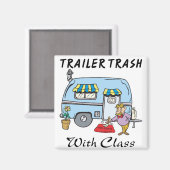 クラス付きトレーラーパークのごみ マグネット (正面/裏面)