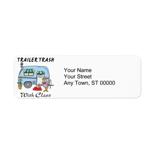 クラス付きトレーラーパークのごみ ラベル (正面)