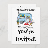 クラス付きトレーラーパークのごみ 招待状 (正面/裏面)