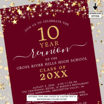 クラス会 バーガンディ ゴールド スターズ ライト どの年でも