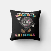 クラス全体のきらめくGroovyレトロ クッション (正面)