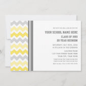 クラス再会招待状 グレー イエロー チェvron 招待状 (裏面)