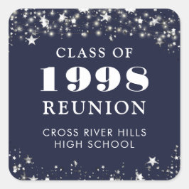 クラス再会 ネイビーブルー シルバースター オーダーメイド スクエアシール