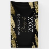 クラス再会 ブラックとゴールド 横断幕 (縦)