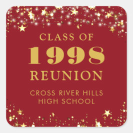 クラス再会 赤金星 カスタマイズ スクエアシール