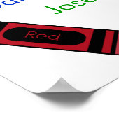 クラス名ポスター – Crayons ポスター (角)