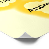 クラス名ポップコーン先生ポスター – Fits 30 Names ポスター (角)