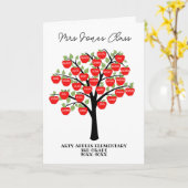 クラス名感謝してい先生you apple tree カード (黄色い花)