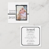 クラス年卒業式の挿入名 |フォトカード コーリングカード (正面/裏面)