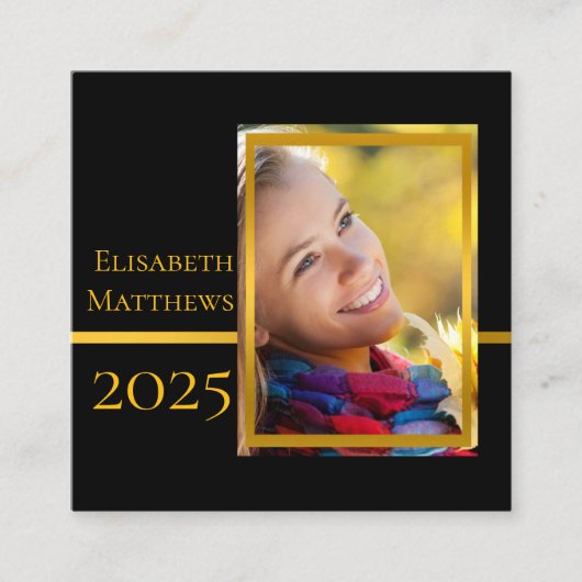 クラス年卒業式の挿入名 |フォトカード コーリングカード (正面)