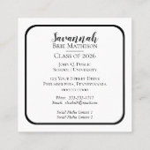 クラス年卒業式の挿入名 |フォトカード コーリングカード (裏面)