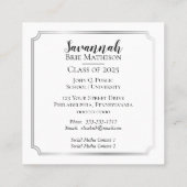 クラス年卒業式の挿入名 |フォトカード コーリングカード (裏面)