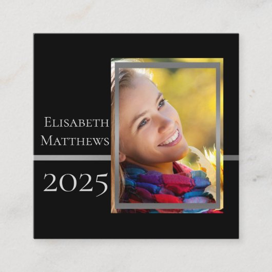 クラス年卒業式の挿入名 |フォトカード コーリングカード (正面)