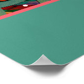 クラス感動的引用文先生かわいらしフローラ ポスター (角)