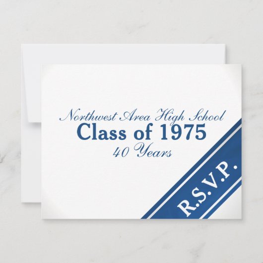 クラス懇親会のストライプ多様性の応答カード 出欠カード (裏面)