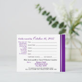 クラス懇親会のストライプ多様性の応答カード 招待状 (スタンド正面)