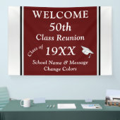 クラス懇親会アイディア50年、変更年、色、 横断幕 (トレードショー)