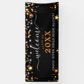 クラス懇親会ウェルカムオレンジスターカスタムズカラー 横断幕 (縦)