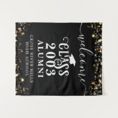 クラス懇親会ウェルカムクラス年度同窓生タイポグラフィ タペストリー (正面(横))