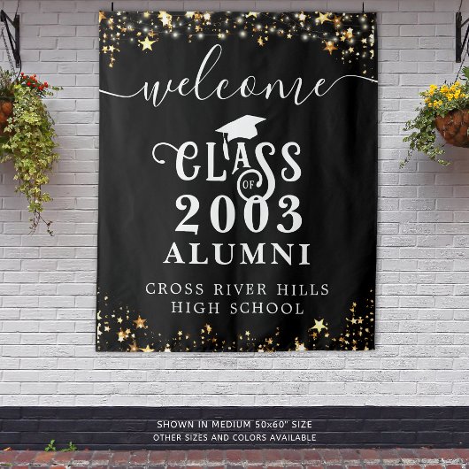 クラス懇親会ウェルカムクラス年度同窓生タイポグラフィ タペストリー