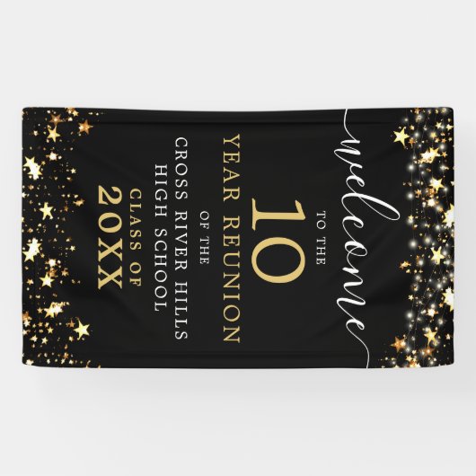 クラス懇親会ウェルカムスタースクリプトカスタムカラー 横断幕 (横)