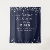 クラス懇親会ウェルカムネイビーブルースターズ タペストリー (正面)