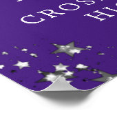 クラス懇親会ウェルカムパープルシルバースターカスタムズ ポスター (角)