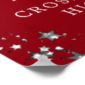 クラス懇親会ウェルカムレッドシルバースターカスタムズ ポスター (角)