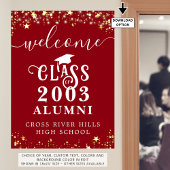 クラス懇親会ウェルカムレッド金ゴールドスターカスタムズ ポスター