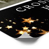 クラス懇親会ウェルカムワンフォトブラック金ゴールドスター ポスター (角)