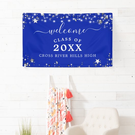 クラス懇親会ウェルカム王室のブルースターズライト 横断幕 (インサイチュ)