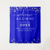 クラス懇親会ウェルカム王室のブルースターズ タペストリー (正面)