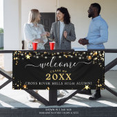 クラス懇親会ウェルカム金ゴールドスターカスタムズカラー 横断幕