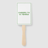 クラス懇親会エレガントグリーンホワイトカスタム ハンドファン (裏面)