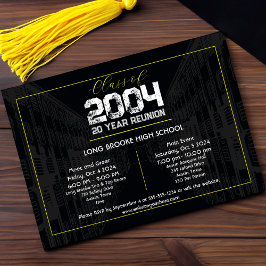 クラス懇親会エレガントブラック – 20年懇親会 招待状