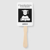 クラス懇親会エレガント白黒カスタム ハンドファン (正面)