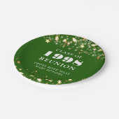 クラス懇親会グリーン金ゴールドスターパーソナライズされた ペーパープレート (アングル)