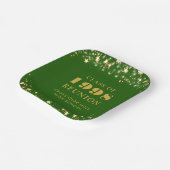 クラス懇親会グリーン金ゴールドスターパーソナライズされた ペーパープレート (傾斜あり)