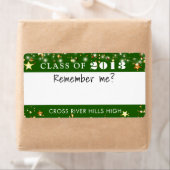 クラス懇親会グリーン金ゴールド星名タグ ラベル (インサイチュ)