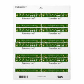 クラス懇親会グリーン金ゴールド星名タグ ラベル (フルシート)