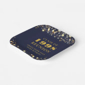 クラス懇親会ネイビーブルー金ゴールドスターズパーソナライズされた ペーパープレート (傾斜あり)